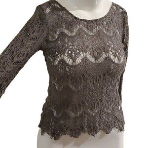 [Ezra] Long Sleeve Lace Top